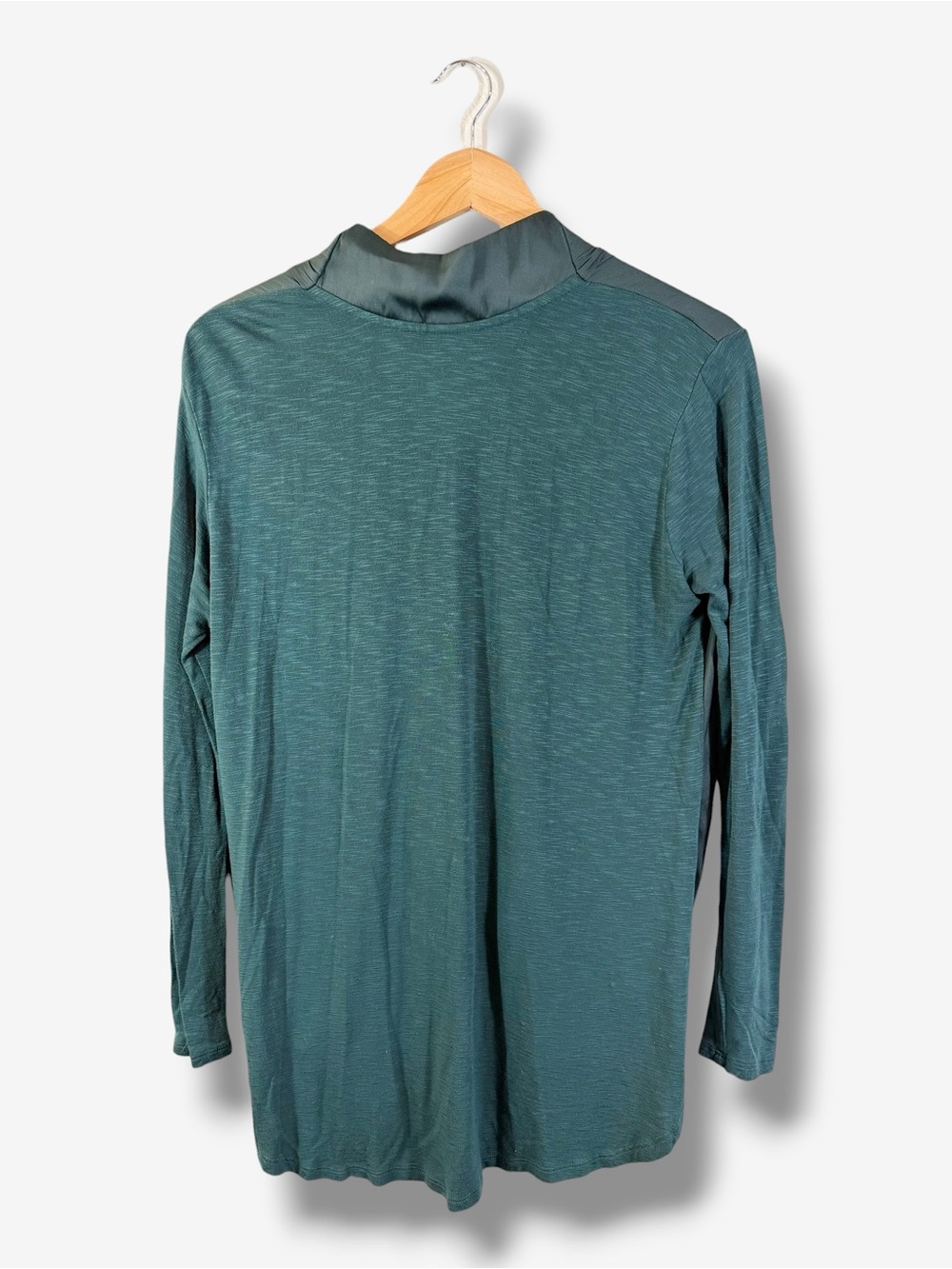 Anthropologie Dolan Green Satin Front Blouse Size S V-Neck Faux Wrap Casual - Picture 7 of 7